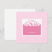 Love Message Pink Hearts Minimalist Cute Funny   (正面/裏面)