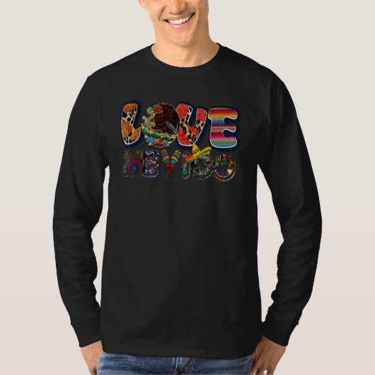 Love Mexico Mexican  Viva Mexico Fiesta Party Tシャツ (正面)
