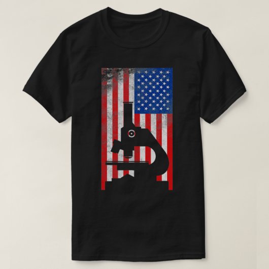 Love Microscope Microscopy Gift Science American Tシャツ (デザイン正面)
