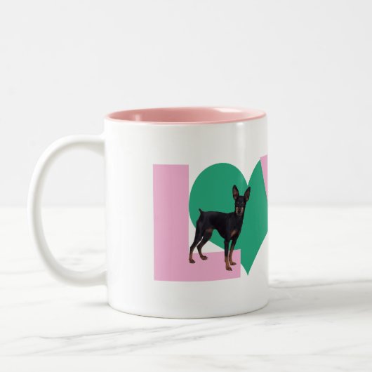 Love Min Pin Mug ツートーンマグカップ (左)