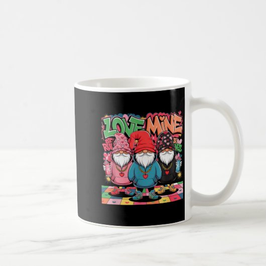 Love Mine Gnomes Urban Street Art Valentines Graff コーヒーマグカップ (右)