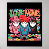 Love Mine Gnomes Urban Street Art Valentines Graff ポスター (正面)