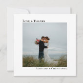 Love & Minimalist感謝していの写真結婚ありがとう ノートカード (正面)