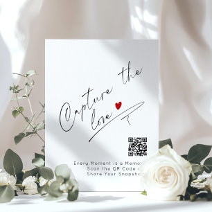 Love Minimalist QRコードの結婚取得 ポスター