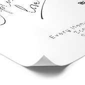 Love Minimalist QRコードの結婚取得 ポスター (角)