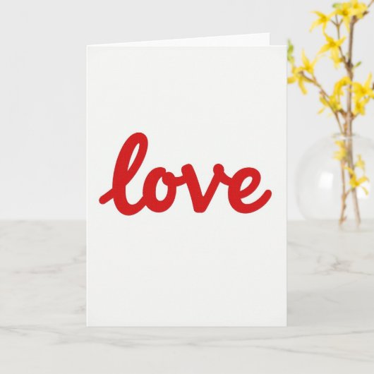 Love Minimalist Style Card カード (黄色い花)
