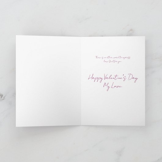 Love Minimalist Valentine’s Day Card カード (内部)