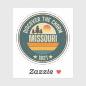 Love Missouri - MO Souvenirのハート シール (シート)