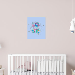 LOVE Modern Cool Typography Graphic Poster Print ポスター