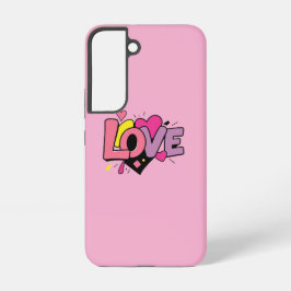 Love Modern Watercolor Artsy Valentine's Day Samsung Galaxy S22ケース