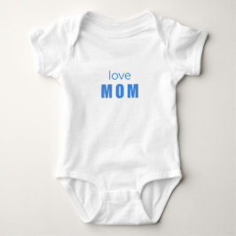 Love Mom Blue Newborn Bodysuit ベビーボディスーツ