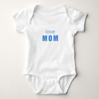 Love Mom Blue Newborn Bodysuit ベビーボディスーツ