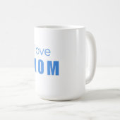 Love Mom Blue Newborn mug コーヒーマグカップ (正面右)
