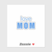 Love Mom Blue Newborn sticker シール (シート)