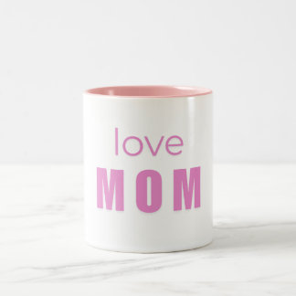 Love Mom Mug – Sweet Gift for Mother’s Day ツートーンマグカップ
