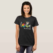 Love Mommy Life Raibow FLower Butterfly Mothers Da Tシャツ (正面フル)