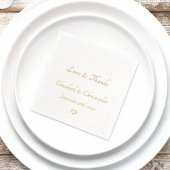 Love & Monogramの感謝していデート結婚・パーティー・カクテル 箔ナプキン