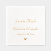 Love & Monogramの感謝していデート結婚・パーティー・カクテル 箔ナプキン (正面)