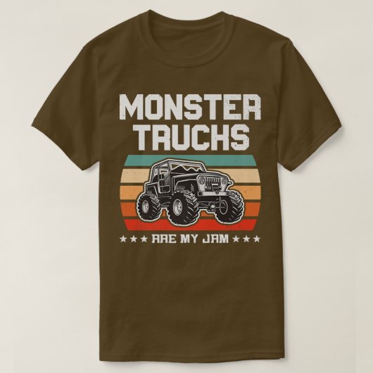 Love Monster Trucks For Boys & Birthday Party Mons Tシャツ (デザイン正面)
