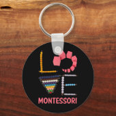 Love Montessori Education Math Teacher  キーホルダー (正面)
