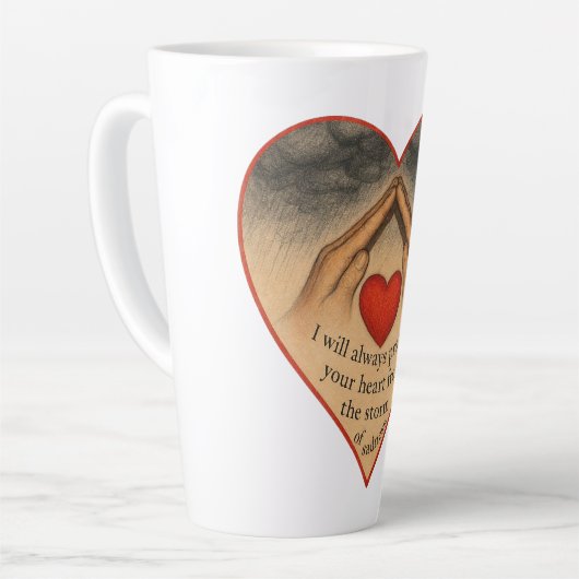 Love mug カフェラテマグ (左アングル)