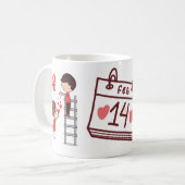 Love Mug, Valentine's Day Gift Coffee Mug  コーヒーマグカップ (正面左)