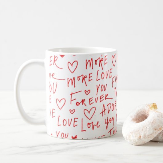 Love Mug, Valentine's Day Gift Coffee Mug  コーヒーマグカップ (ドーナツ)