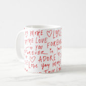 Love Mug, Valentine's Day Gift Coffee Mug  コーヒーマグカップ (正面左)