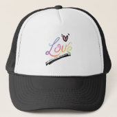 Love Multi-Couleurs casquette trucker キャップ (正面)