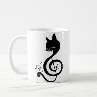 Love Music Cat Music Note Musical Note Pianist Pia コーヒーマグカップ