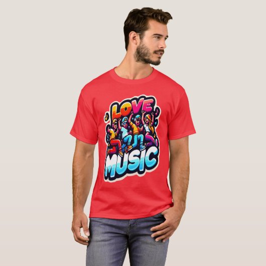 love music fans friend tシャツ (正面フル)