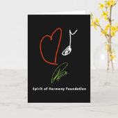 Love Music Greeting Card カード (黄色い花)