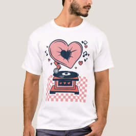 Love Music、Record Player、Valentin Tシャツ