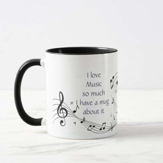Love Music So Much Fun Quote Saying Mug マグカップ (左)