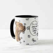 Love My American Pit Bull Terrier Dog Pawprint マグカップ (正面左)