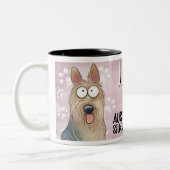 Love My Australian Silky Terrier Cartoon 11oz ツートーンマグカップ (左)