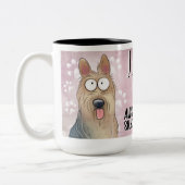 Love My Australian Silky Terrier Cartoon 15oz ツートーンマグカップ (左)