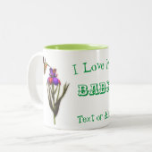 Love My Babci Hummingbird パーソナライズされた ツートーンマグカップ (正面左)