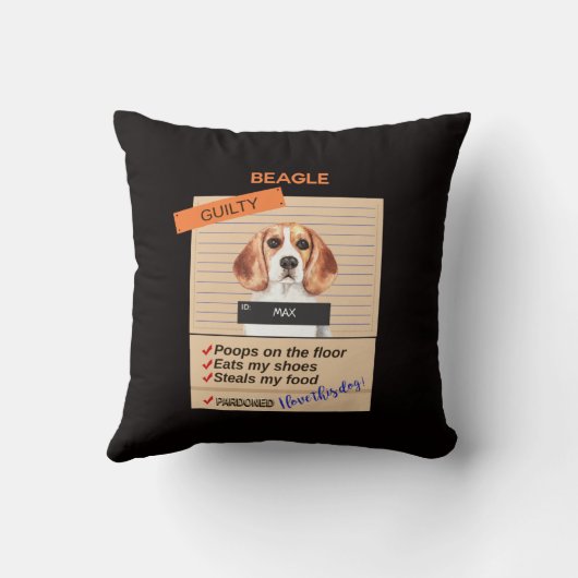 Love My Beagle Despite Bad Habits                  クッション (裏面)