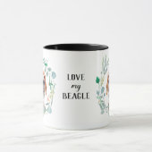 Love My Beagle Wreath Coffee Mug マグカップ (中央)