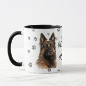Love My Belgian Tervuren Dog Pawprint マグカップ (左)