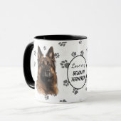 Love My Belgian Tervuren Dog Pawprint マグカップ (正面左)