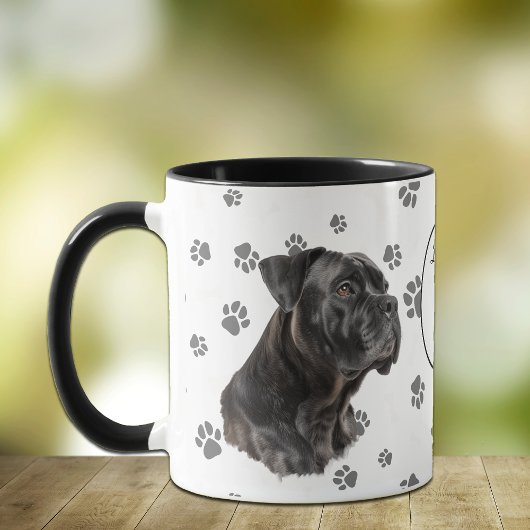 Love My Cane Corso Dog Pawprint マグカップ