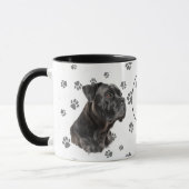 Love My Cane Corso Dog Pawprint マグカップ (左)