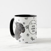Love My Cane Corso Dog Pawprint マグカップ (正面左)