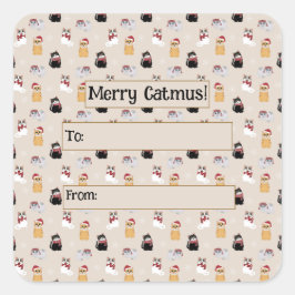 Love my cat スクエアシール