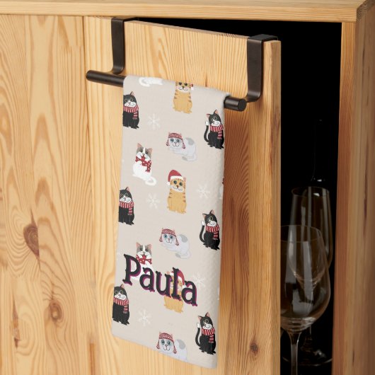 Love my cats キッチンタオル (三つ折り)