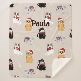 Love my cats シェルパブランケット