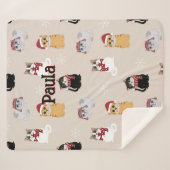 Love my cats シェルパブランケット (正面(横))