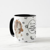 Love My Cavalier King Charles Spaniel Pawprint マグカップ (正面左)